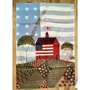 Vintage TOLAND Accent Banner Flag "Freedom's Gate" Outdoor Decor 23" X 36"